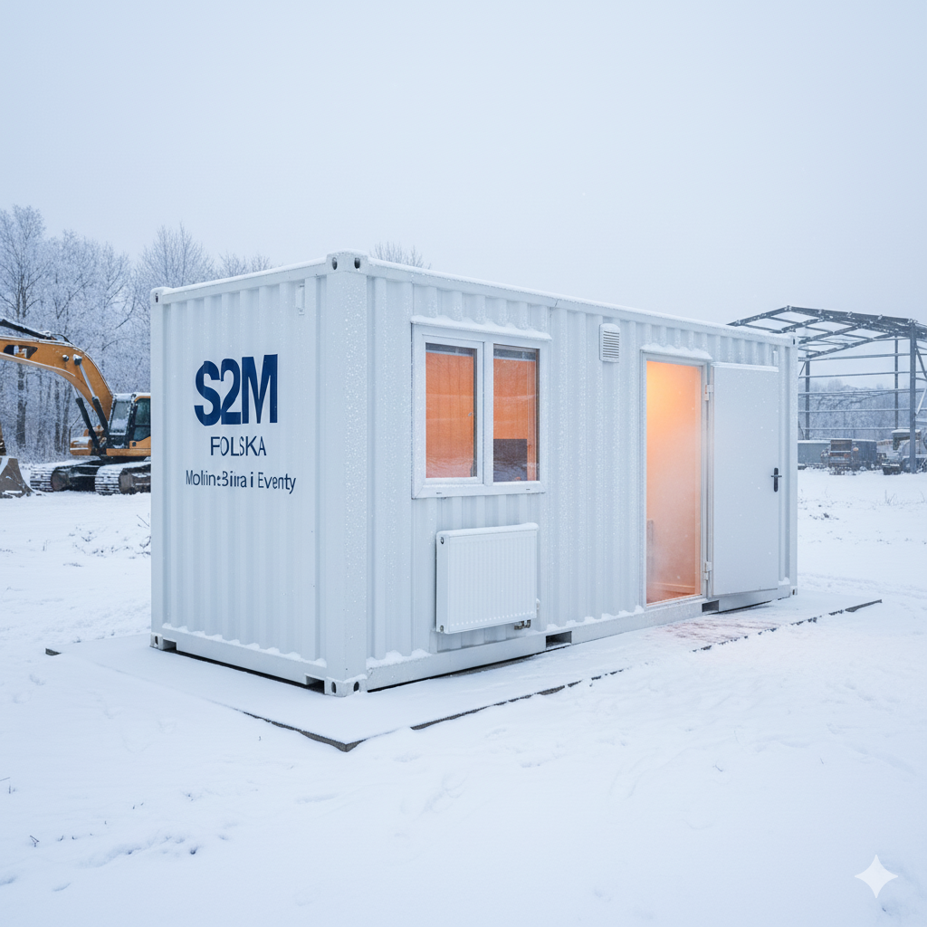 Kontener w warunkach zimowych